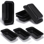 Moule de p�tisserie - xvx - lot de 6 mini - moules antiadh�sifs - acier au carbone - 157 x 81 cm - noir ...