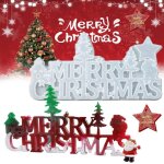 Moules en rsine de joyeux nol moules de moulage poxy moule en silicone pour arbre de nol toile pre ...