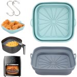 Moule silicone air fryer accessoire 2 pièces panier moule pour friteuse à air chaud réutilisable airfryer ... Moule silicone air fryer accessoire 2 pièces panier moule pour friteuse à air chaud réutilisable airfryer ...