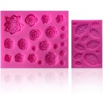 Moules en silicone en forme de fleurs pour muffins bonbons geles glaons et chocolats label