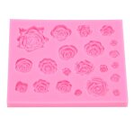 Moule en silicone en forme de fleur de rose pour bricolage moule  argile fondante au chocolat dcoration ...