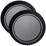 Moules � tarte - kzq - lot de 2 - antiadh�sifs - 24 et 28 cm - acier au carbone