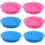 Moules  tarte plat en silicone rond antiadhsifs mini moule  gateaux moule  patisserie pour tartelettes ...