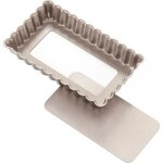 Moule � tarte rectangulaire de 7 pouces avec fond amovible antiadh�sif moules � quiche oblongs pour four ...