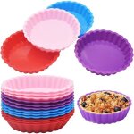 Moule tartelette 12 pi�ces round cake molds mini quiche moules antiadh�sif baking pans pour tartelettes ...