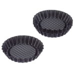 Moules � tartelettes - acier au carbone - 10 cm - antiadh�sifs - 6 pi�ces - id�al pour desserts