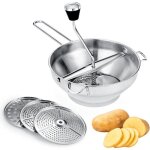 Moulin � aliments broyeur � aliments en acier inoxydable avec 3 couches de tamis passeur pour passer ...
