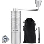 Moulin � caf� manuel elmway - acier inoxydable r�glage pr�cis double roulement poign�e magn�tique