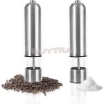 Moulin électrique - inox - 225 cm - pour poivre et épices - couleur gris - adulte Moulin électrique - inox - 225 cm - pour poivre et épices - couleur gris - adulte