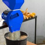 Moulin  grains lectrique 240 kg / h broyeur grain 1100w rglable en paisseur moulin  caf mas pices ...