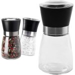 Moulin à épices - universel - 13 cm - verre transparent - facile à nettoyer - idéal pour cadeaux Moulin à épices - universel - 13 cm - verre transparent - facile à nettoyer - idéal pour cadeaux