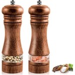 Moulin � sel et � poivre lot de 2 moulins � sel et � poivre en bois moulin � sel et � poivre manuel r�glable ...