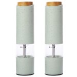 Moulin  sel et poivre lectrique 2 pices ensemble moulin  sel et poivre  piles et moulin  poivre ...