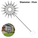Moulin  vent mtallique dcoratif pour jardin olienne cintique  moteur pour extrieur - dcoration ...