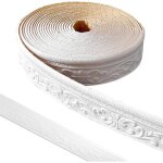 Moulures murales autocollantes moulure adhesive frise autocollante blanche 10m x 8cm bordure etanche ...