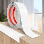 Moulure murale blanche adh�sive souple 40 mm x 3 m corni�re pvc de finition 40mm�3m protege coins - arretes ...