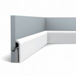 Moulure plinthe cache câbles 2m bend blanc Moulure plinthe cache câbles 2m bend blanc