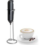 Mousseur  lait lectrique portable avec support en acier inoxydable aliment par piles mini mlangeur ...