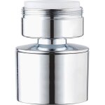 Mousseur robinet 24mm de cuisine double fonction certification acs filetage mle chrome (m24)