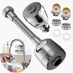 Mousseur de robinet 360° pivotant aérateur universel avec tuyau prolongé et adaptateur Économie deau ... Mousseur de robinet 360° pivotant aérateur universel avec tuyau prolongé et adaptateur Économie deau ...