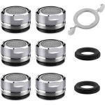 Mousseur de robinet m24 6 pices avec filtre en acier inoxydable comprend joints et cl mousseur pour lavabo ...