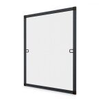 Moustiquaire cadre recoupable - avosdim - l130 x h150cm - gris anthracite - ecologique - amovible