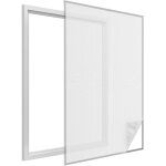 Moustiquaire fenêtre - lot de 2 - blanc - 28g / m² - bande auto - agrippante - découpable Moustiquaire fenêtre - lot de 2 - blanc - 28g / m² - bande auto - agrippante - découpable