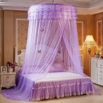 Moustiquaire grande - violet - ciel de lit anti - moustiques baldaquin anti - insectes kit de suspension ...