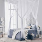 Moustiquaire de lit double grand moustiquaire carr lits simples 4 portes pour anti - insectes universelle ...
