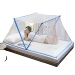 Moustiquaire de lit escamotable moustiquaire de lit pliable rideau anti - moustiques � double porte avec ...