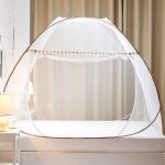 Moustiquaire de lit pliableportable de voyage moustiquaire double porte camping mosquito rideau 150 * ...