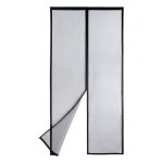 Moustiquaire magn�tique pour porte 120x220 cm ? maille ultrar�sistante fermeture magn�tique noire