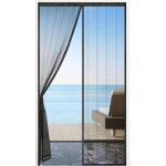 Moustiquaire magntique porte - fentre - woodours - 100x220cm - maille fine - noir