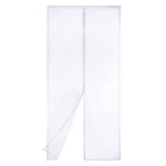 Moustiquaire magn�tique pour porte 90�210 cm ? blanche maille ultrar�sistante fermeture automatique