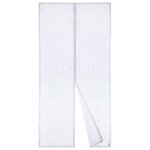 Moustiquaire magn�tique pour porte 120 x 220 cm ? blanc fermeture automatique