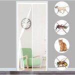 Moustiquaire porte magntique 120 x 210 cm rideau anti - mouches fermeture automatique pour porte dentre ...