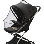 Moustiquaire poussette et landau universelle avec double fermeture clair et tiges de support filet anti ...