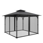 Moustiquaire pour tonnelle - duoku - 3048x3048x2042 cm - filet en maille pour gazebo ext�rieur - avec ...