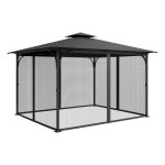 Moustiquaire pour tonnelle - duoku - 3048x3962x2073 cm - filet en maille pour gazebo ext�rieur - avec ...