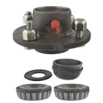 Moyeu de roue en fonte remorque 4 1 pcd roulement conique 4 stud avec écrous de roue et cap Moyeu de roue en fonte remorque 4 1 pcd roulement conique 4 stud avec écrous de roue et cap