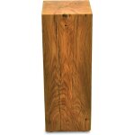 Ms factory bloc de ch�ne massif - cube en bois - rondin de bois - bout de canap� colonne de decoration ...