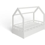 Ms factory lit enfant bb avec un matelas maison 70x140 cm - lit en massif cabane - style scandinave ...