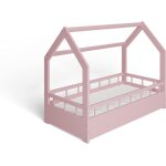 Ms factory lit enfant bb avec un matelas maison 70x140 cm - lit en massif cabane - style scandinave ...
