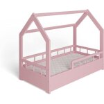Ms factory lit enfant bb avec un matelas maison 70x140 cm - lit en massif cabane - style scandinave ...