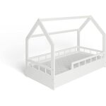 Ms factory lit enfant b�b� avec un matelas maison 80x160 cm - lit en massif cabane - style scandinave ...