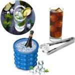 Msd genie de glace seau  glace silicone govec couvercle 2 en 1 fonction ice cube maker pour cocktails ...
