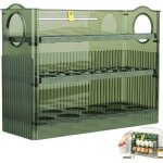 �tag�re de rangement oeufs - mtevotx - bo�te � ?ufs - capacit� 30 oeufs - 3 niveaux - plastique vert