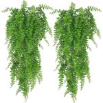 Mtevotx plantes suspendues artificielles 2pcs foug�re artificielle tombante pour int�rieur ext�rieur ...