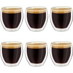 Tasse � caf� - mtevotx - verres � expresso double paroi - 80ml - lot de 6 - r�sistants � la chaleur