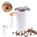 Mug � caf� auto - m�langeable rechargeable 300ml inox 304 �tanche thermos avec couvercle